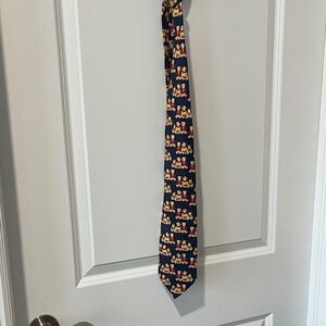 Rinaldo Giuliani Vintage Bear Family Pattern Silk Tie